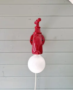Sale Pamono Vintage Red Ceramic Wall Light in the Shape of a Faucet, 1970s