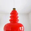 Best Pamono Vintage Red Glass Pendant Lamp from Peill & Putzler, 1970s
