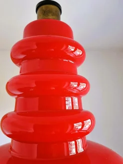Best Pamono Vintage Red Glass Pendant Lamp from Peill & Putzler, 1970s