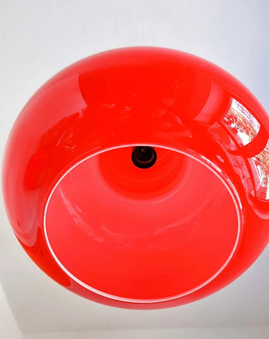 Best Pamono Vintage Red Glass Pendant Lamp from Peill & Putzler, 1970s