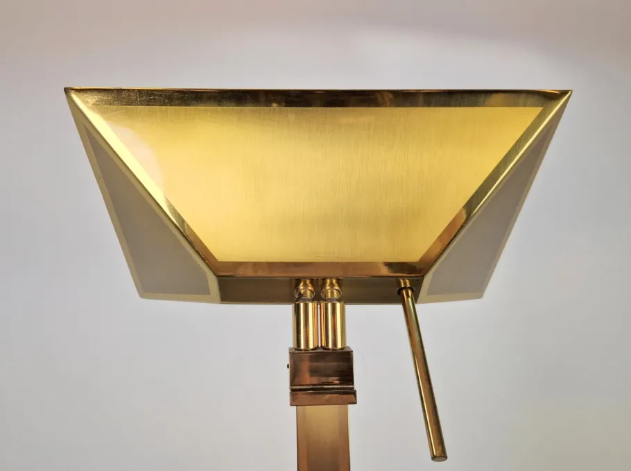 Outlet Pamono Vintage Regency Uplighter Floor Lamp Brass from Deknudt, Belguim, 1970s