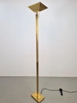 Outlet Pamono Vintage Regency Uplighter Floor Lamp Brass from Deknudt, Belguim, 1970s