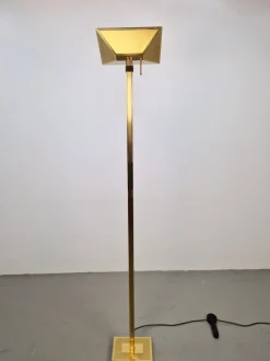 Outlet Pamono Vintage Regency Uplighter Floor Lamp Brass from Deknudt, Belguim, 1970s