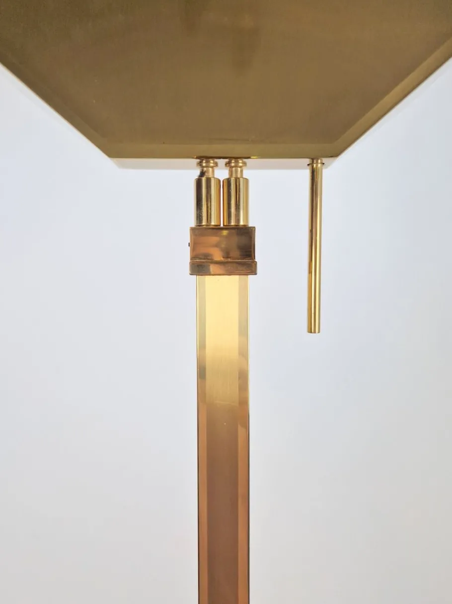 Outlet Pamono Vintage Regency Uplighter Floor Lamp Brass from Deknudt, Belguim, 1970s