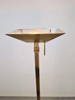 Outlet Pamono Vintage Regency Uplighter Floor Lamp Brass from Deknudt, Belguim, 1970s