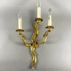 Pamono Vintage Rococo Style Gilt Bronze Wall Sconce with 3 Lights