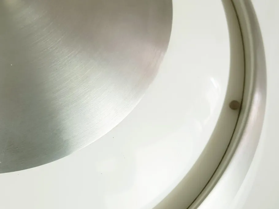 Discount Pamono Vintage Satin Aluminum Pendant Lamps from Stilux Milano, 1960s, Set of 2