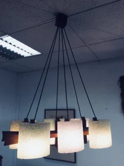 Clearance Pamono Vintage Scandinavian 6-Light Chandelier, 1950s