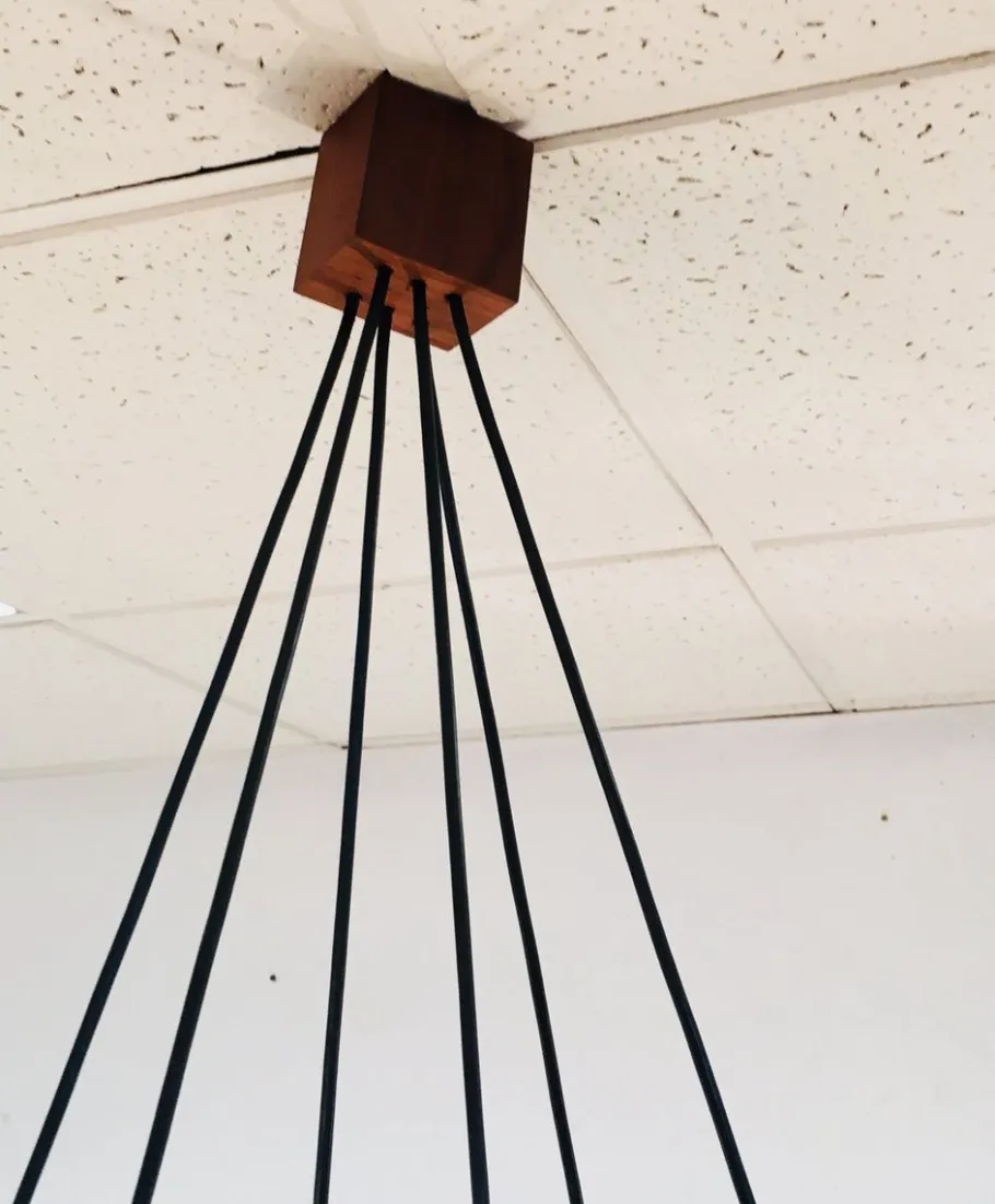 Clearance Pamono Vintage Scandinavian 6-Light Chandelier, 1950s