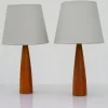 Sale Pamono Vintage Scandinavian Teak Table Lamps from Möllers, Set of 2