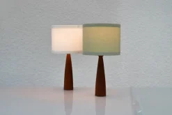 Sale Pamono Vintage Scandinavian Teak Table Lamps from Möllers, Set of 2