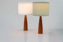 Sale Pamono Vintage Scandinavian Teak Table Lamps from Möllers, Set of 2