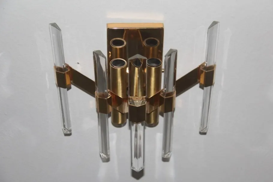 Best Pamono Vintage Sconce by Gaetano Sciolari