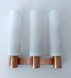 Clearance Pamono Vintage Sconce in Glass from Kaiser, 1960s