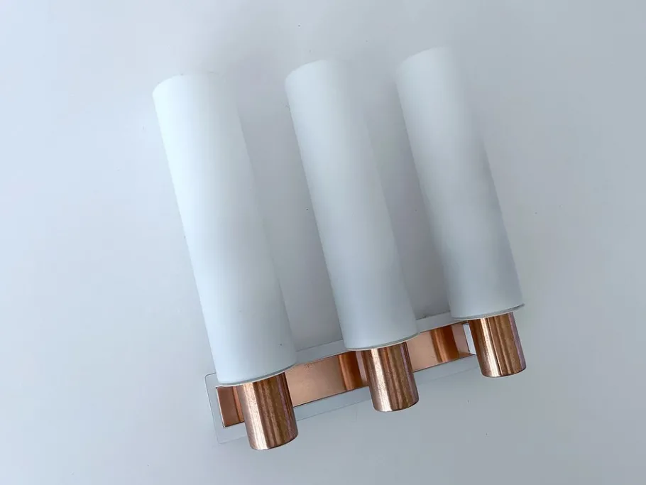 Clearance Pamono Vintage Sconce in Glass from Kaiser, 1960s