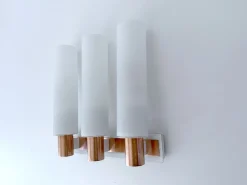 Clearance Pamono Vintage Sconce in Glass from Kaiser, 1960s