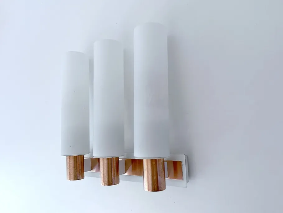 Clearance Pamono Vintage Sconce in Glass from Kaiser, 1960s