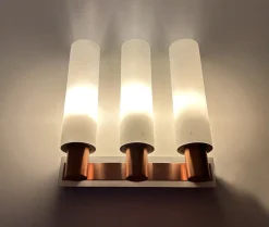 Clearance Pamono Vintage Sconce in Glass from Kaiser, 1960s