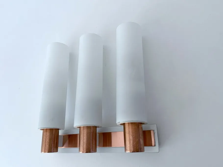 Clearance Pamono Vintage Sconce in Glass from Kaiser, 1960s