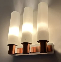 Clearance Pamono Vintage Sconce in Glass from Kaiser, 1960s