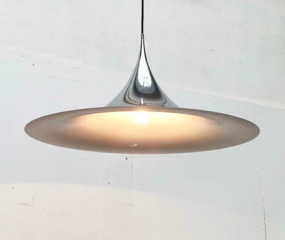 Best Pamono Vintage Semi Pendant Lamp by Bondrup & Thorup for Fog & Mørup