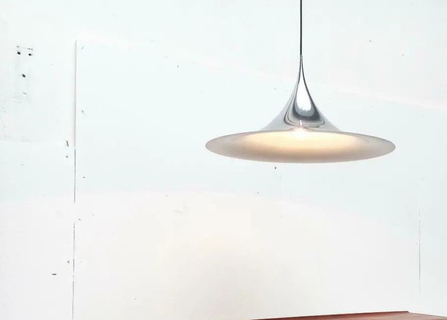 Best Pamono Vintage Semi Pendant Lamp by Bondrup & Thorup for Fog & Mørup