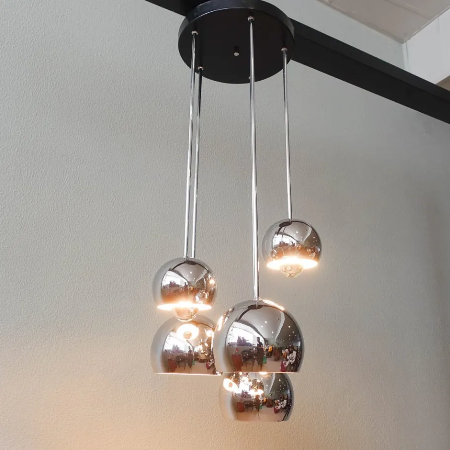 Discount Pamono Vintage 5-Shade Sputnik Cascade Lamp, 1970s