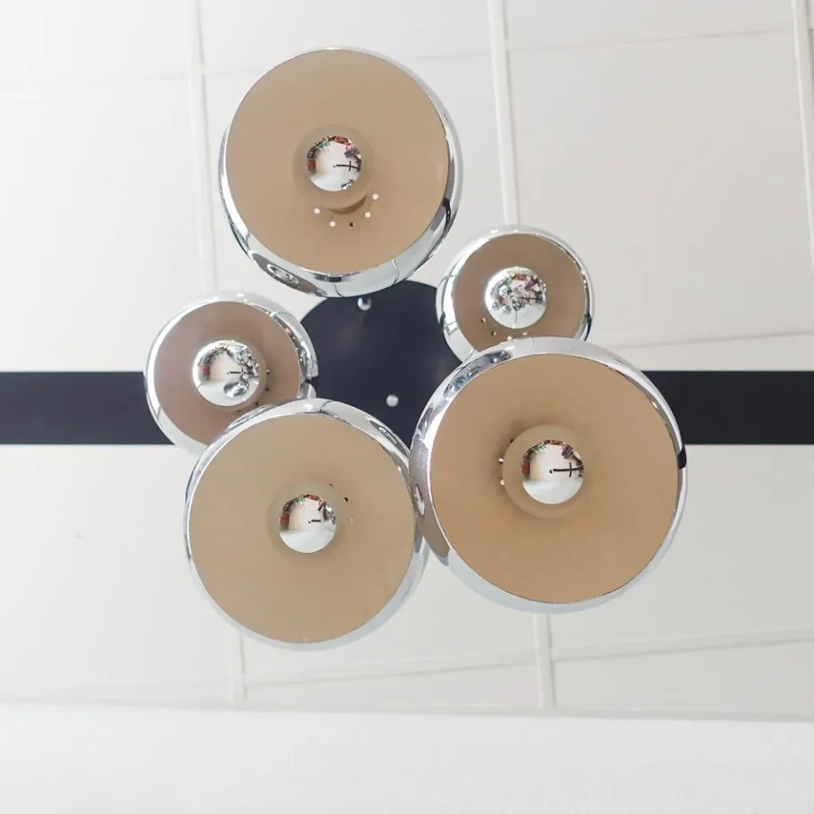 Discount Pamono Vintage 5-Shade Sputnik Cascade Lamp, 1970s