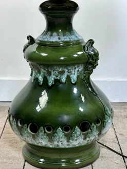Hot Pamono Vintage Shaded Green Ceramic Lamp, 1960s