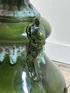 Hot Pamono Vintage Shaded Green Ceramic Lamp, 1960s