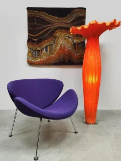 Clearance Pamono Vintage Silk Flower Floor Lamp, 1980s