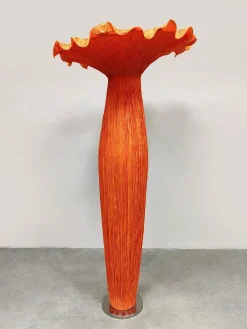 Clearance Pamono Vintage Silk Flower Floor Lamp, 1980s