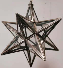 Discount Pamono Vintage Silver Star Ceiling Lamp