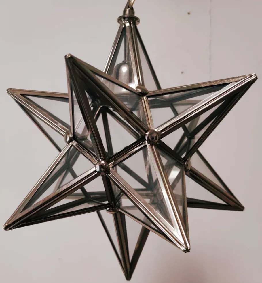 Discount Pamono Vintage Silver Star Ceiling Lamp