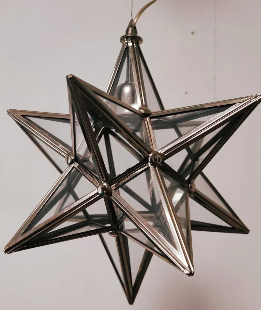 Discount Pamono Vintage Silver Star Ceiling Lamp