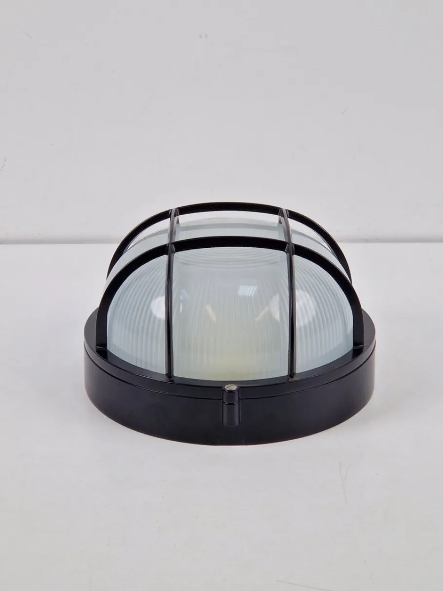 Best Pamono Vintage Simes Outdoor Wall Lamp in Metal & Glass, Italy, 1980s