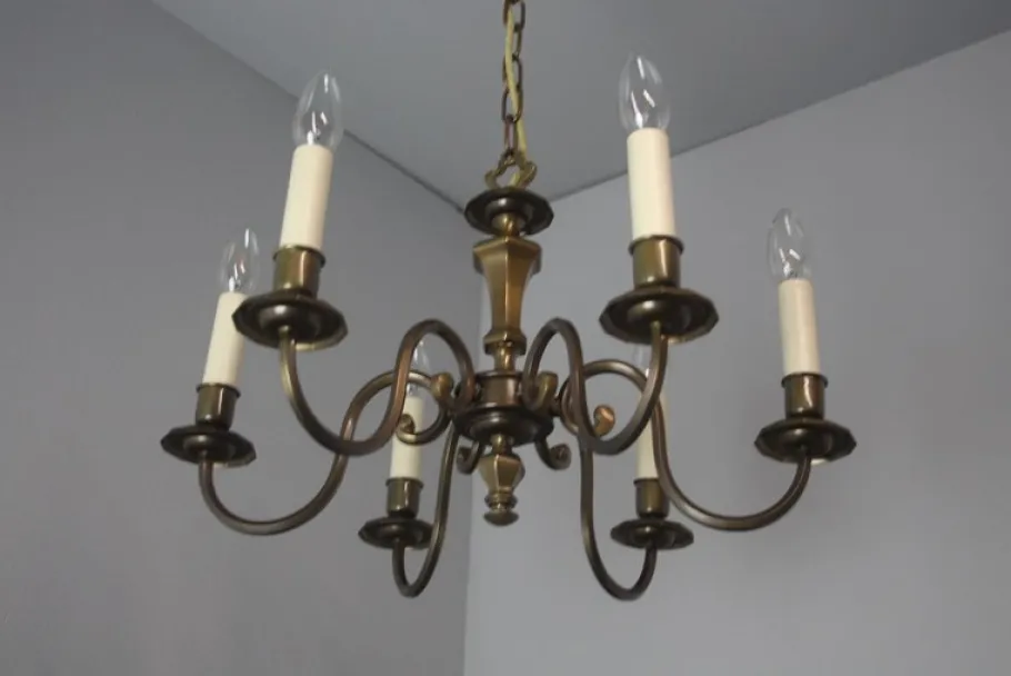Clearance Pamono Vintage Six-Arm Chandelier, 1970s