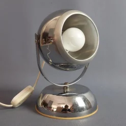 Discount Pamono Vintage Space Age Adjustable Eyeball Chrome and Metal Table Lamp, 1970s