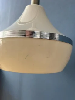 New Pamono Vintage Space Age Beige Acrylic Glass Pendant Lamp