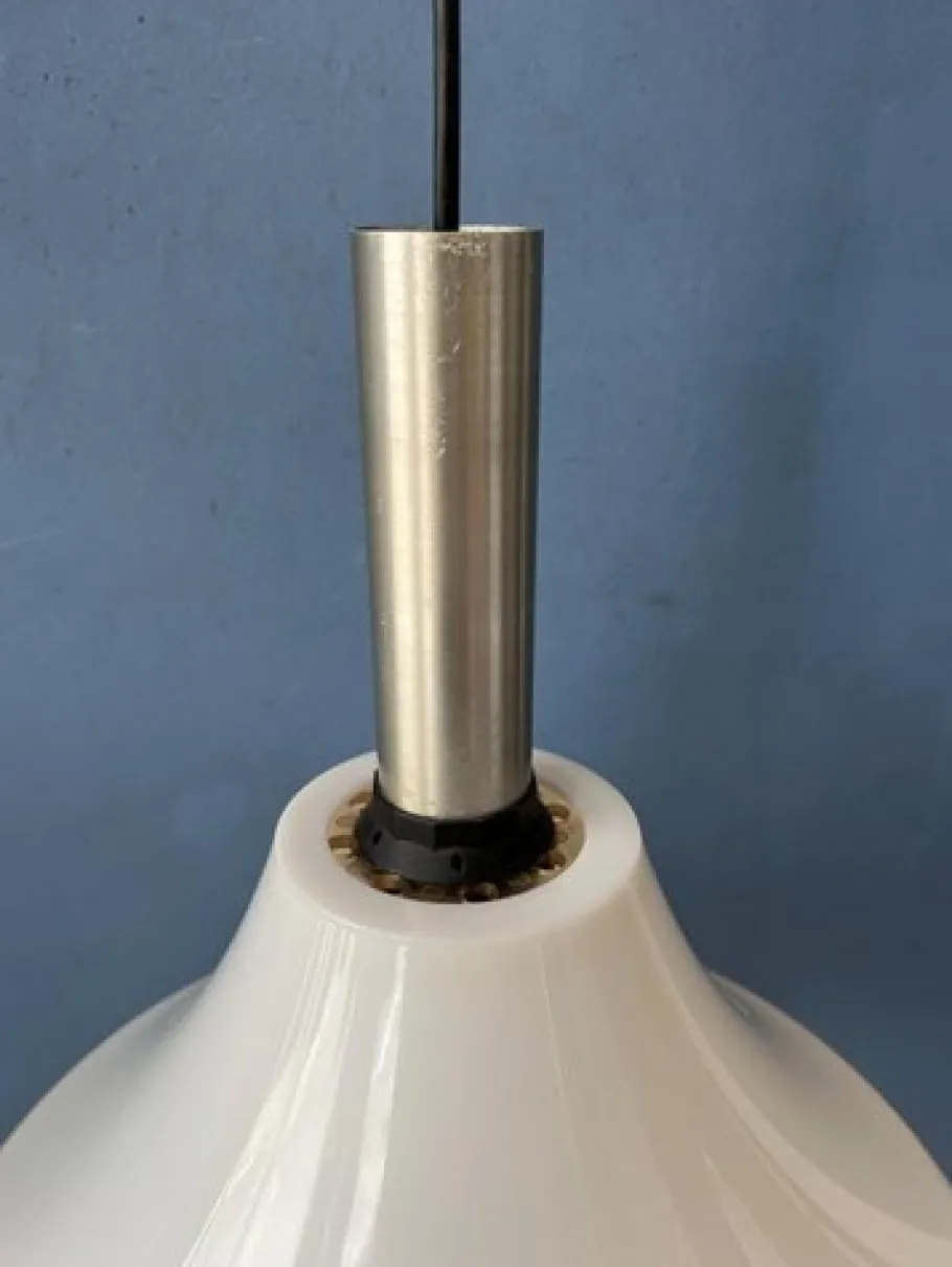 New Pamono Vintage Space Age Beige Acrylic Glass Pendant Lamp