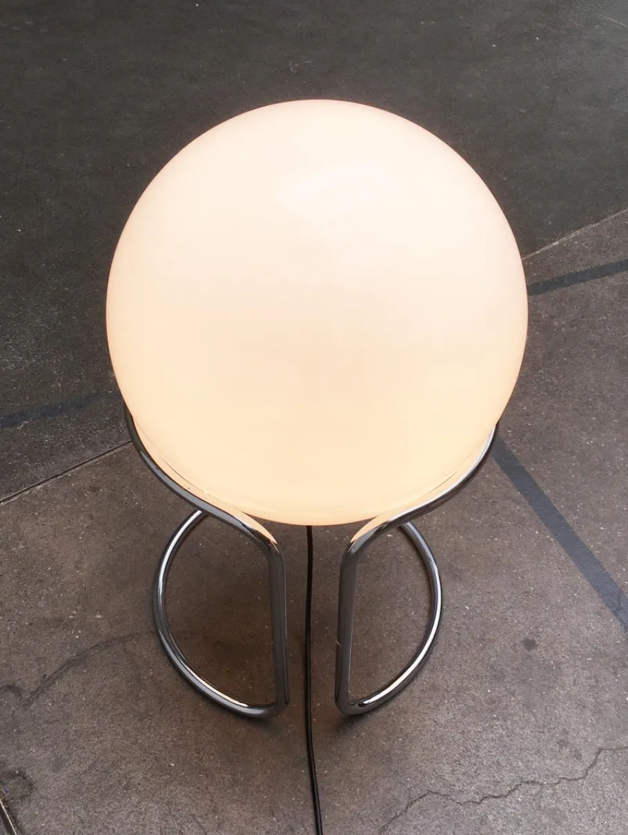 Outlet Pamono Vintage Space Age Chrome and Glass Ball Floor Lamp