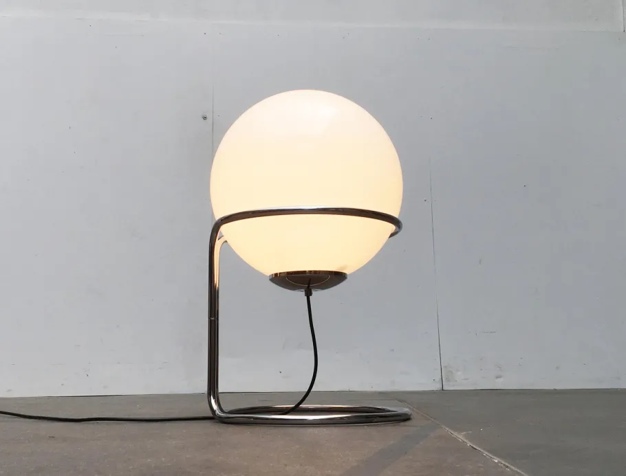 Outlet Pamono Vintage Space Age Chrome and Glass Ball Floor Lamp