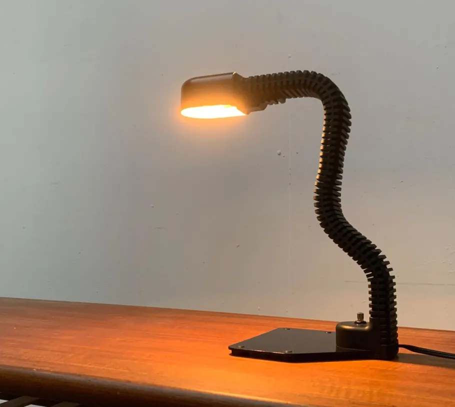 New Pamono Vintage Space Age Cobra Table Lamp by Masayuki Kurokawa