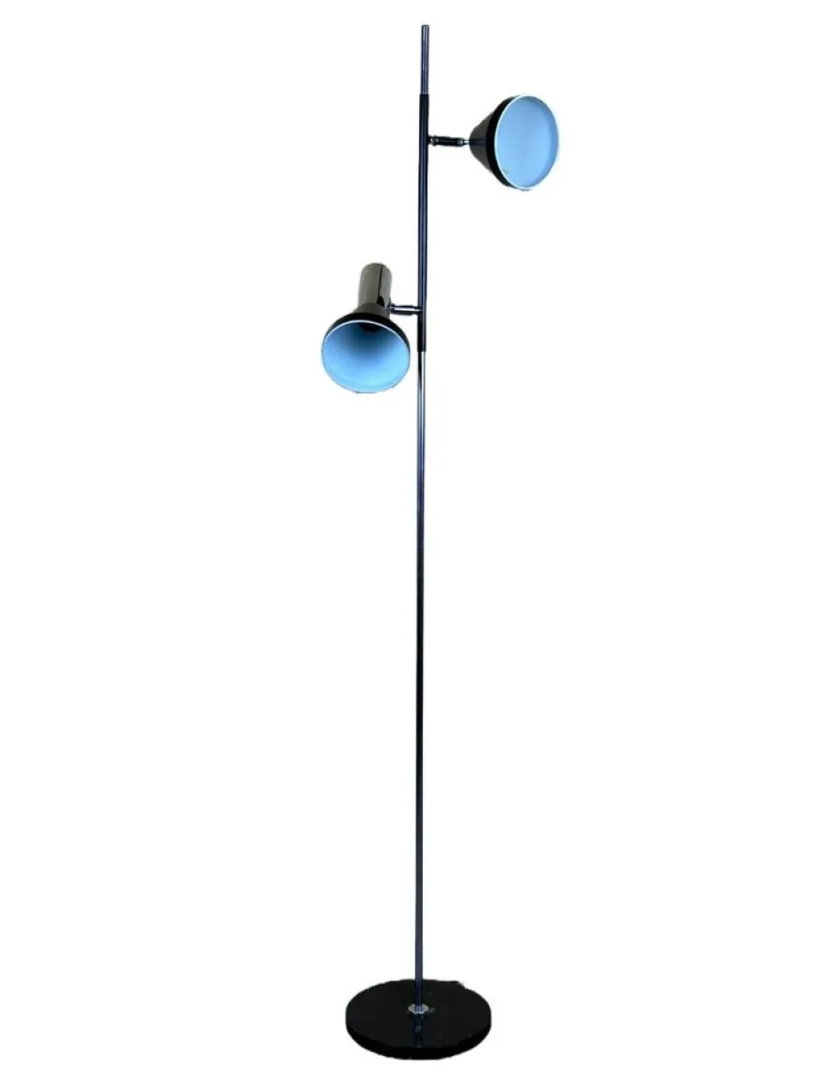 New Pamono Vintage Space Age Floor Lamp in Metal from Hustadt Leuchten, 1960s