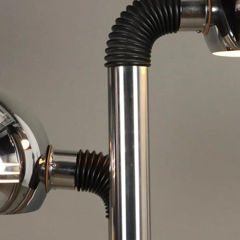 Outlet Pamono Vintage Space Age Floor Lamp in Metal, 1970s