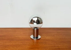 New Pamono Vintage Space Age German Chrome and Glass Ceiling Lamp by Motoko Ishii for Staff, 1970s