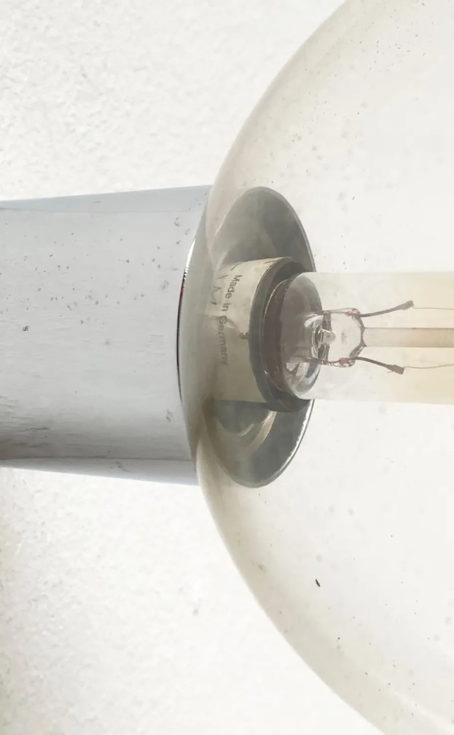 New Pamono Vintage Space Age German Chrome and Glass Ceiling Lamp by Motoko Ishii for Staff, 1970s