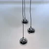 Discount Pamono Vintage Space Age 3-Light Chromed Metal Ball Cascading Hanging Lamp