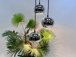 Discount Pamono Vintage Space Age 3-Light Chromed Metal Ball Cascading Hanging Lamp