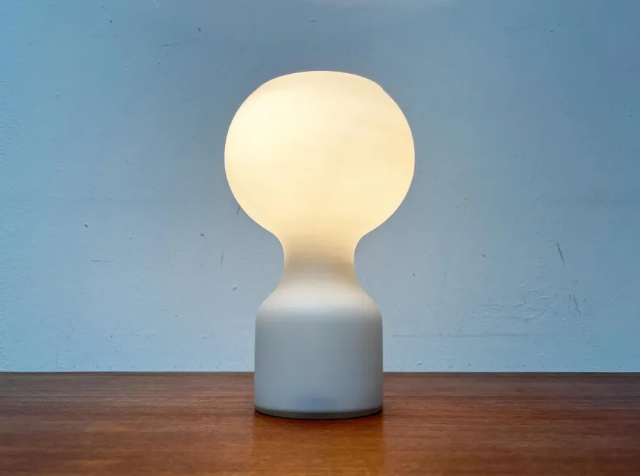 Best Pamono Vintage Space Age Minimalist Glass Table Lamp by Jean Paul Edmonds Alt for Philips, 1970s